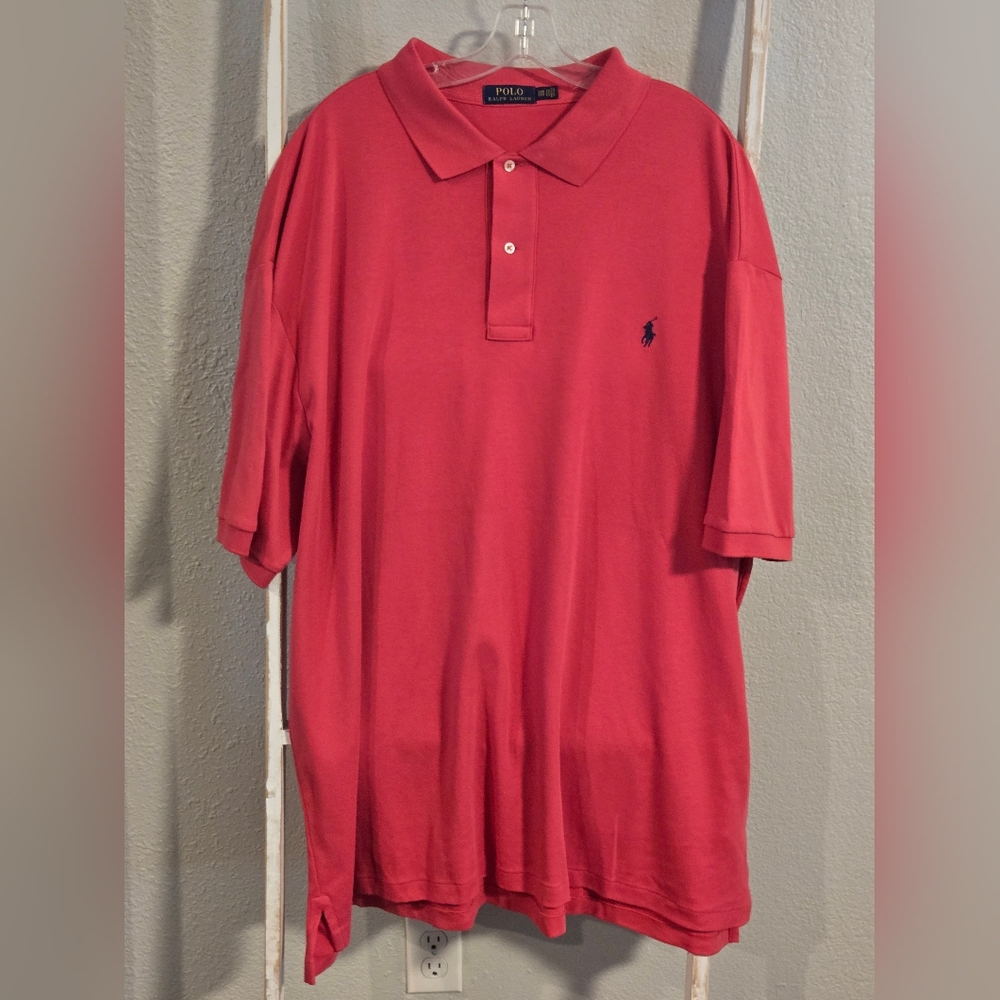 Red Polo Shirt with Logo